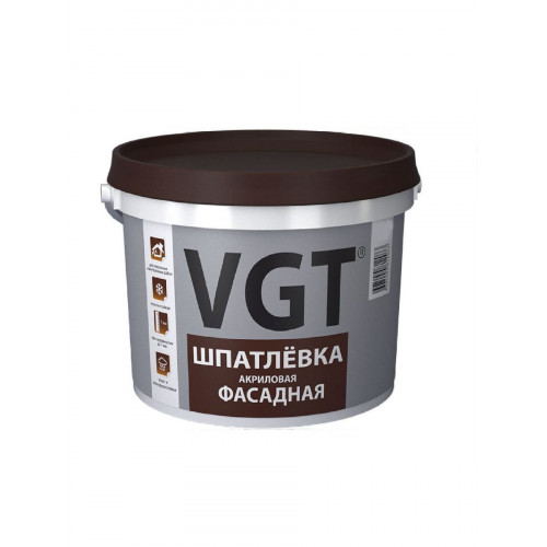 Шпатлевка акриловая фасадная водостойкая VGT 7,5 кг