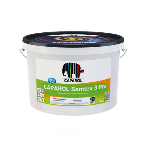 CAPAROL SAMTEX 3 Pro краска латексная для стен и потолков матовая база 1 10 л