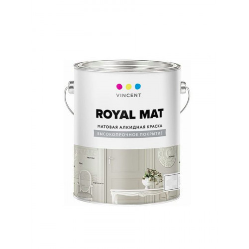 VINCENT ROYAL MAT A 1 краска алкидная для внутренних работ матовая база А 15 кг