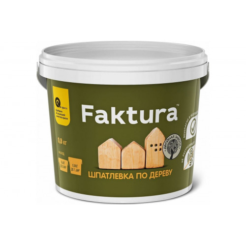 Faktura Шпатлевка акриловая по дереву для вн/нар. работ белая 0,8 кг