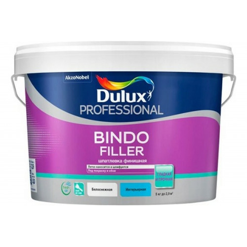 Шпатлевка для стен и потолков Dulux Professional Bindo Filler финишная 2,9 л 5 кг