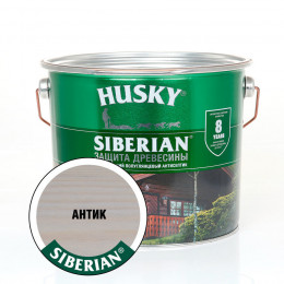 Лазурь для дерева алкидная полуглянцевая Husky Siberian цвет антик 2,7 л