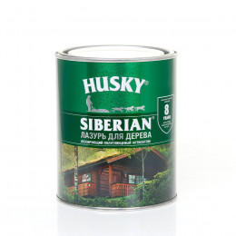 Лазурь для дерева алкидная полуглянцевая Husky Siberian цвет белая 0,9 л