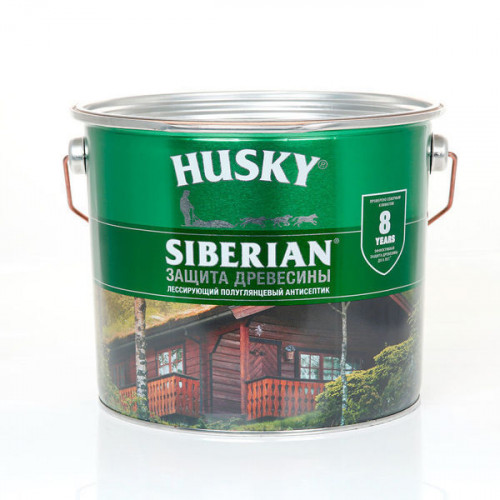 Лазурь для дерева алкидная полуглянцевая Husky Siberian цвет бесцветная 2,7 л