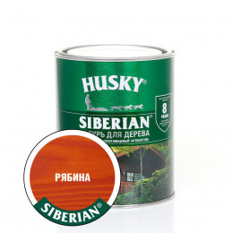 Лазурь для дерева алкидная полуглянцевая Husky Siberian цвет рябина 0,9 л