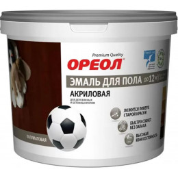 Эмаль для пола акриловая Ореол полуматовая желто-коричневая 2,3 кг