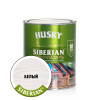 Лазурь-антисептик для дерева алкидная сверхпрочная Husky Siberian Суперлазурь цвет белая 0,9 л