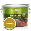 Лазурь-антисептик для дерева алкидная сверхпрочная Husky Siberian Суперлазурь цвет калужница 9 л