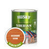 Лазурь-антисептик для дерева алкидная сверхпрочная Husky Siberian Суперлазурь цвет осенний клен 0,9 л