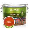 Лазурь-антисептик для дерева алкидная сверхпрочная Husky Siberian Суперлазурь цвет рябина 9 л