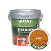Акриловый антисептик для дерева полуматовый Husky Siberian Эко-Лазурь цвет клен 0,9 л