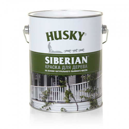 Фасадная краска для дерева на льняном масле Husky Siberian База А 2,7 л