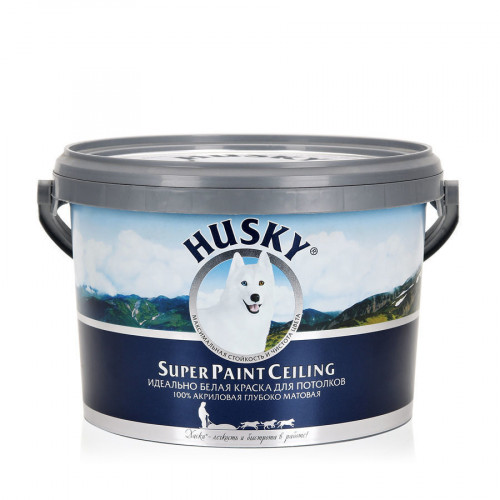 Глубокоматовая потолочная краска Husky Super Paint Ceiling 2,5 л