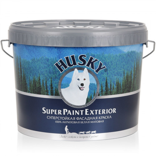 Фасадная суперстойкая краска Husky Super Paint Exterior 10 л