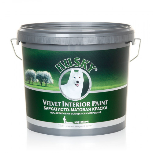Бархатная краска для стен Husky Velvet Interior Paint 5 л