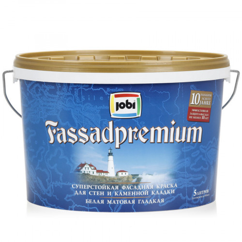 Jobi FASSADPREMIUM Краска фасадная премиум -20С 5 л