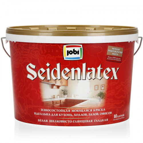 Jobi Seidenlatex Краска шелк-гл моющ -20С 10 л