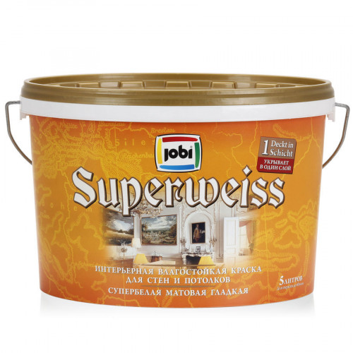 Jobi Superweiss Краска высокоукрывистая -30С 5 л
