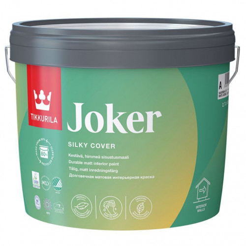 Краска интерьерная гипоаллергенная Tikkurila Joker матовая база C 2,7 л