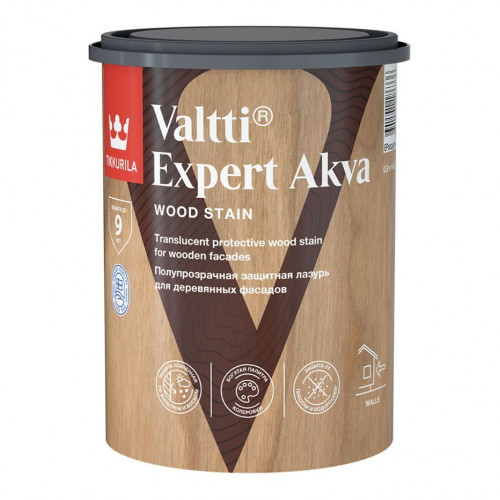 Высокоэффективная декоративно-защитная лазурь Tikkurila Valtti Expert Akva цвет палисандр 0,9 л