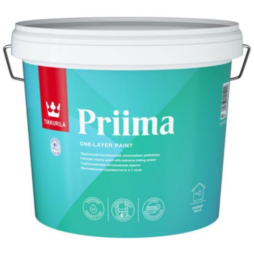 Краска интерьерная однослойная Tikkurila Priima глубокоматовая база A 5 л