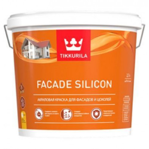 Силикон-модифицированная краска для фасадов и цоколей Tikkurila Facade Silicon база A 2,7 л