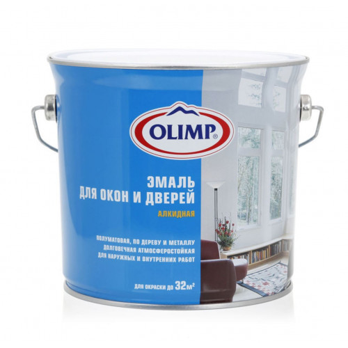 Olimp Эмаль для окон и дверей пм база А 2,7 л