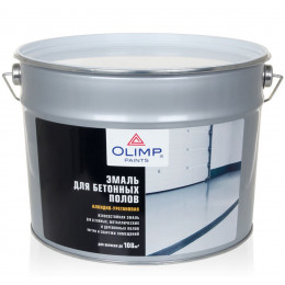Olimp Эмаль для бетонных полов красно-коричневый RAL 3009 9 л