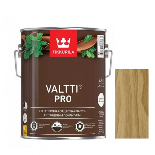 Сверхпрочная защитная лазурь высокоглянцевая Tikkurila Valtti Pro цвет орегон 2,7 л