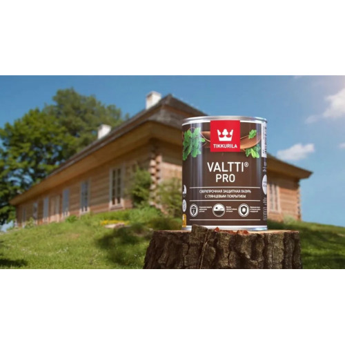 Сверхпрочная защитная лазурь высокоглянцевая Tikkurila Valtti Pro цвет бесцветный 9 л