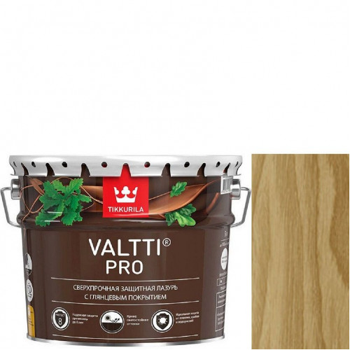 Сверхпрочная защитная лазурь высокоглянцевая Tikkurila Valtti Pro цвет орегон 9 л