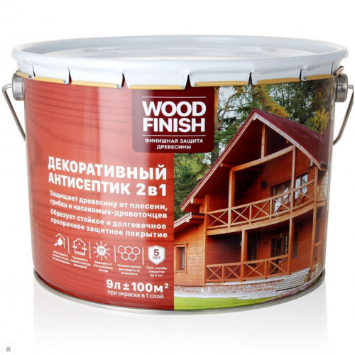 WOOD FINISH декоративный антисептик сосна 9 л
