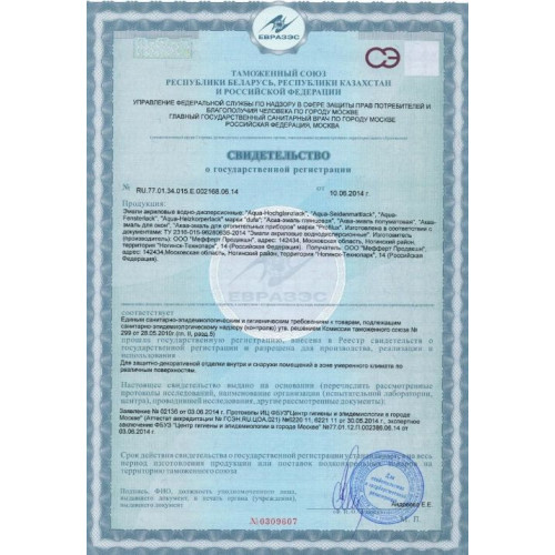 Эмаль для окон и дверей влагорегулирующая Dufa Aqua-Fensterlack глянцевая База 1 2 л