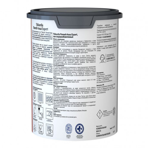 Лак для стен и потолков акриловый Tikkurila Paneeli-Assa Expert матовый 0,9 л