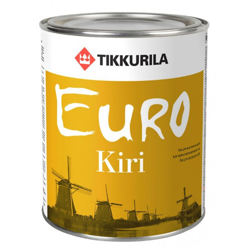 Лак паркетный износостойкий алкидно-уретановый Tikkurila Euro Kiri глянцевый 0,9 л
