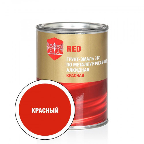 Стандарт Грунт эмаль 3 в 1 красная 0,8 кг