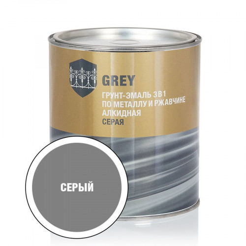 Стандарт Грунт эмаль 3 в 1 серая 2,5 кг