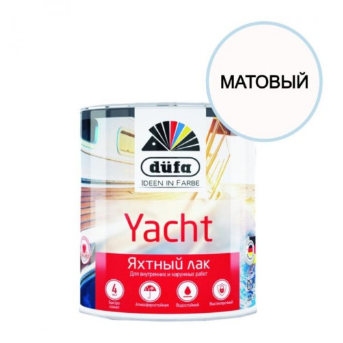 Лак яхтный алкидно-полиуретановый Dufa Retail Yacht матовый 750 мл