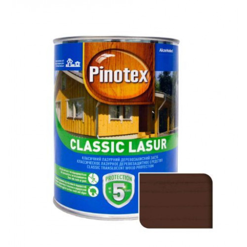 Пропитка декоративная для защиты древесины Pinotex Classic AWB ореховое дерево 1 л