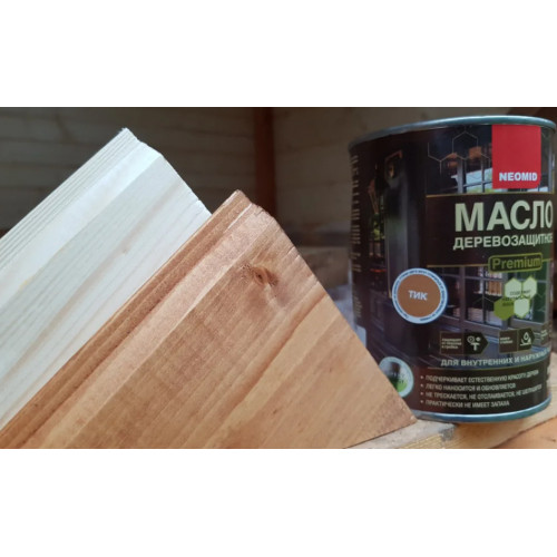 Масло деревозащитное с натуральным воском Neomid «Premium Wood Oil» цвет бесцветный 0,75 л