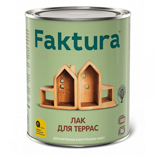 Faktura лак для террас водостойкий алкидно-уретановый с УФ-фильтром, глянец 0,7л