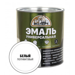 Эксперт Эмаль Универсальная алкидная полуматовая Белая 2,5 кг