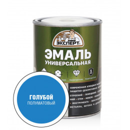 Эксперт Эмаль Универсальная алкидная полуматовая Голубая 0,8 кг