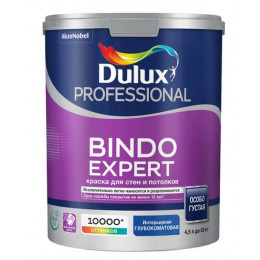 Краска для стен и потолков Dulux Professional Bindo Expert глубокоматовая База BC 4,5 л