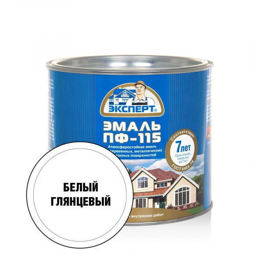 Эксперт Эмаль ПФ-115 глянц белая 1,8 кг