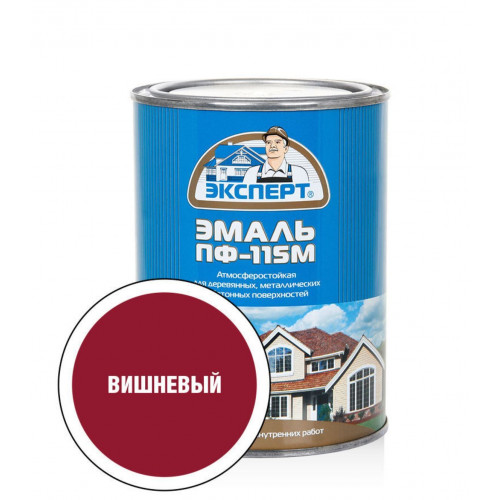 Эксперт Эмаль ПФ-115М глянц вишневая 0,8 кг