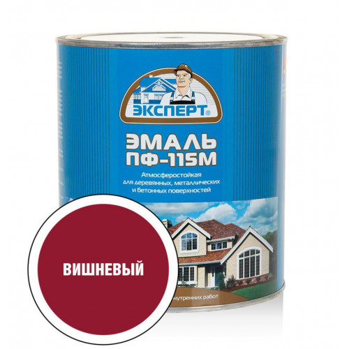 Эксперт Эмаль ПФ-115М глянц вишневая 2,7 кг