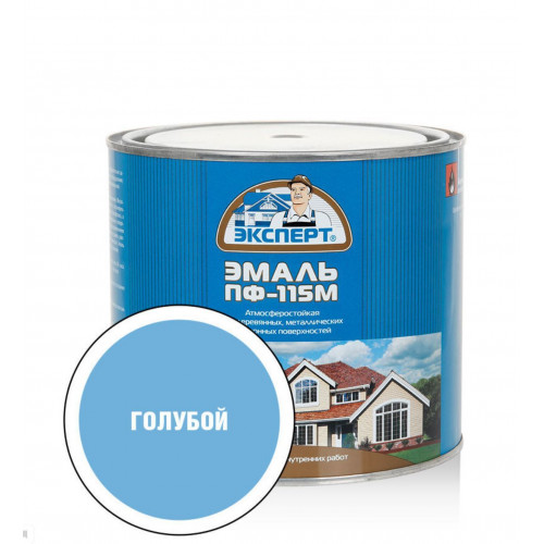 Эксперт Эмаль ПФ-115М глянц голубая 1,8 кг