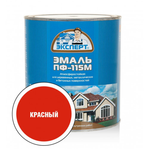 Эксперт Эмаль ПФ-115М глянц красная 2,7 кг