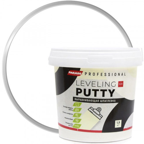 Шпатлевка выравнивающая акриловая Parade Leveling Putty S20 1,5 кг